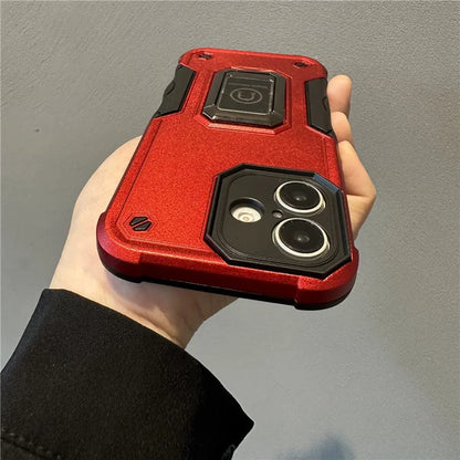 For iPhone 16 Plus Shockproof Case PC+TPU Phone Cover with Kickstand