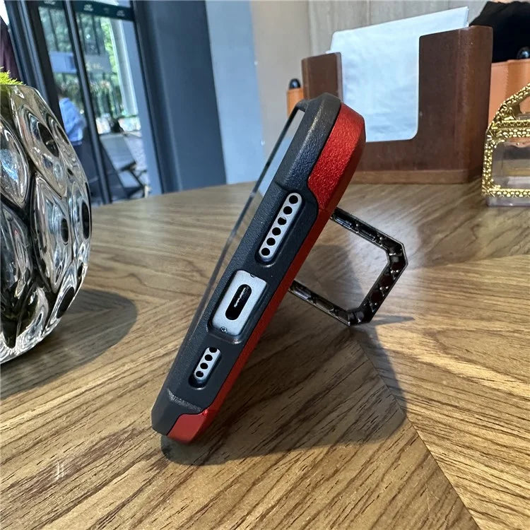 For iPhone 16 Plus Shockproof Case PC+TPU Phone Cover with Kickstand