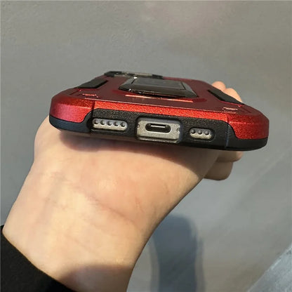 For iPhone 16 Plus Shockproof Case PC+TPU Phone Cover with Kickstand