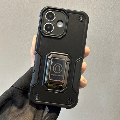 For iPhone 16 Kickstand Case Anti-Drop PC+TPU Phone Cover