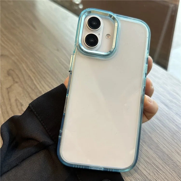 For iPhone 16 Case Scratch-Resistant PC+TPU Hybrid Phone Cover