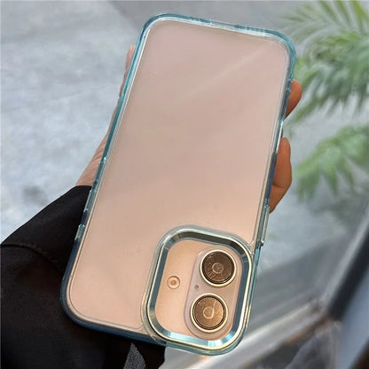 For iPhone 16 Case Scratch-Resistant PC+TPU Hybrid Phone Cover