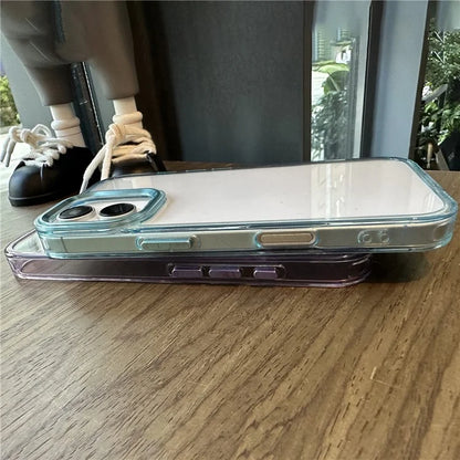 For iPhone 16 Case Scratch-Resistant PC+TPU Hybrid Phone Cover
