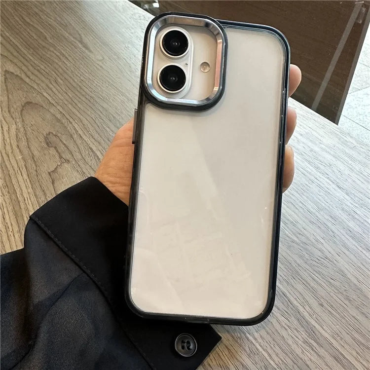 For iPhone 16 Case Scratch-Resistant PC+TPU Hybrid Phone Cover