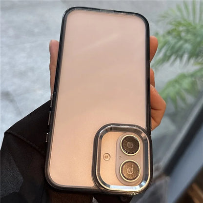 For iPhone 16 Case Scratch-Resistant PC+TPU Hybrid Phone Cover