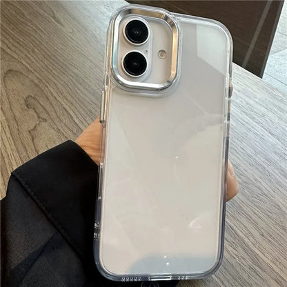 For iPhone 16 Case Scratch-Resistant PC+TPU Hybrid Phone Cover
