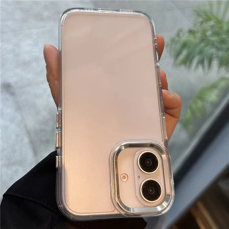 For iPhone 16 Case Scratch-Resistant PC+TPU Hybrid Phone Cover