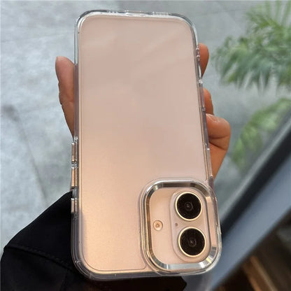 For iPhone 16 Case Scratch-Resistant PC+TPU Hybrid Phone Cover