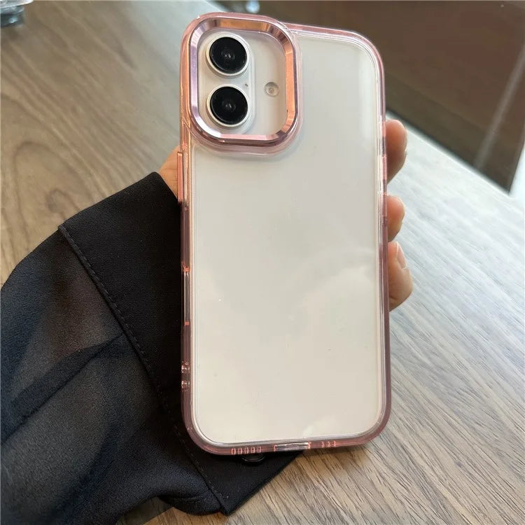 For iPhone 16 Case Scratch-Resistant PC+TPU Hybrid Phone Cover