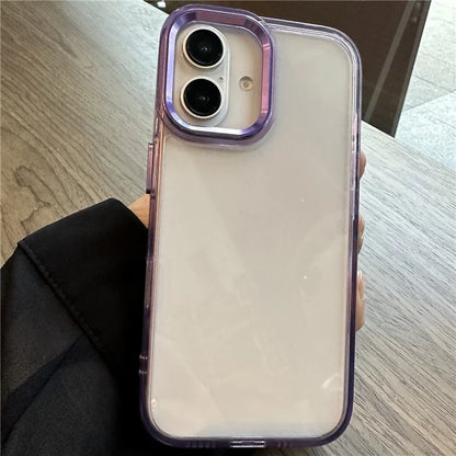 For iPhone 16 Case Scratch-Resistant PC+TPU Hybrid Phone Cover