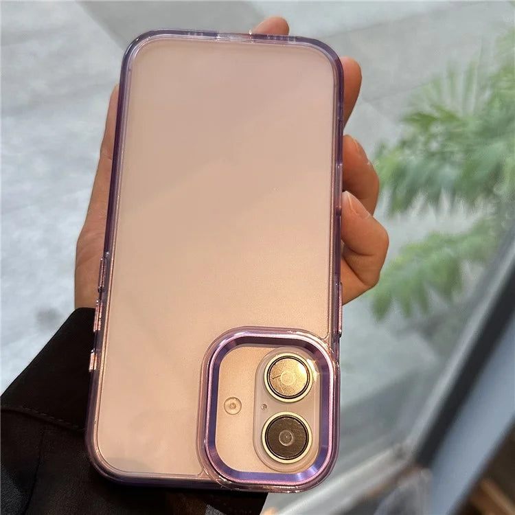 For iPhone 16 Case Scratch-Resistant PC+TPU Hybrid Phone Cover