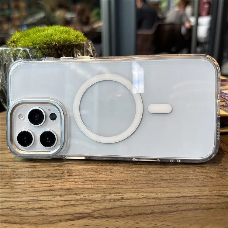 For iPhone 16 Pro Max Case PC+TPU Hybrid Phone Cover Compatible with MagSafe