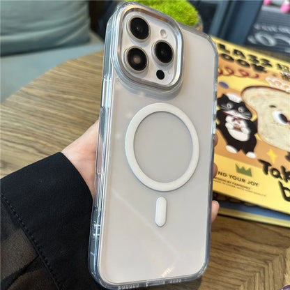 For iPhone 16 Pro Case Compatible with MagSafe PC+TPU Shockproof Phone Cover