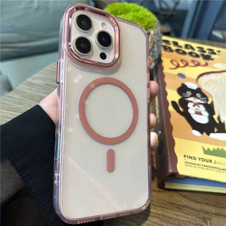 For iPhone 16 Pro Case Compatible with MagSafe PC+TPU Shockproof Phone Cover