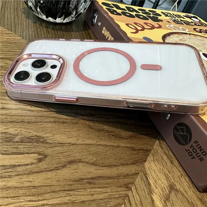 For iPhone 16 Pro Case Compatible with MagSafe PC+TPU Shockproof Phone Cover