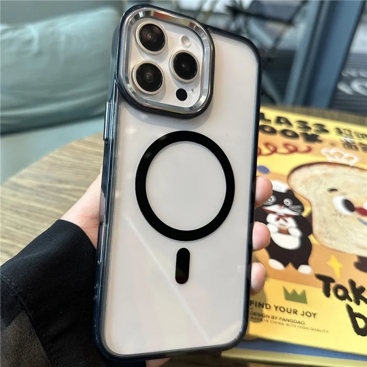 For iPhone 16 Pro Case Compatible with MagSafe PC+TPU Shockproof Phone Cover