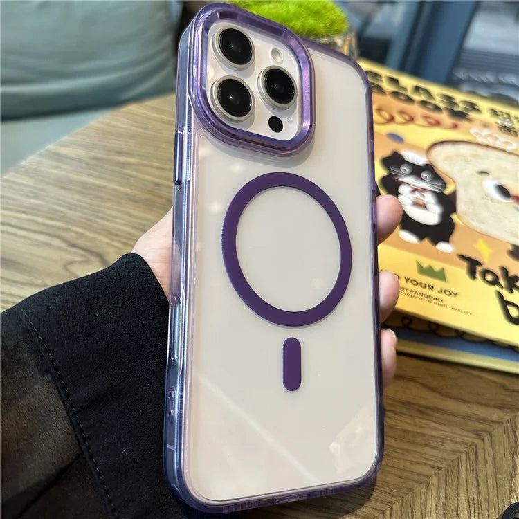 For iPhone 16 Pro Case Compatible with MagSafe PC+TPU Shockproof Phone Cover