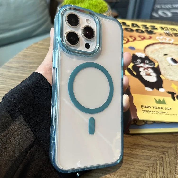 For iPhone 16 Pro Case Compatible with MagSafe PC+TPU Shockproof Phone Cover