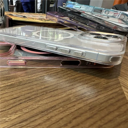 For iPhone 16 Pro Case Compatible with MagSafe PC+TPU Shockproof Phone Cover