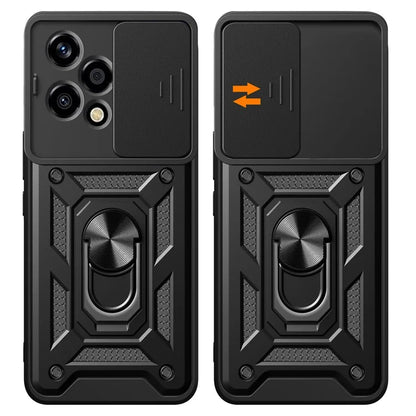 For Honor 200 Lite Case PC+TPU Kickstand Phone Shell with Slide Camera Lid