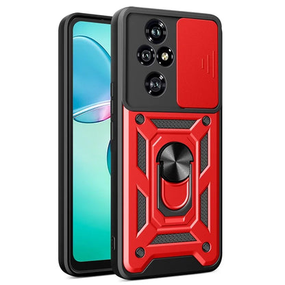 For Honor 200 Pro 5G Kickstand Case PC+TPU Phone Shell with Slide Camera Lid