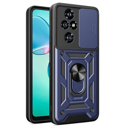 For Honor 200 Pro 5G Kickstand Case PC+TPU Phone Shell with Slide Camera Lid