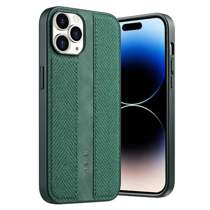 X-LEVEL For iPhone 14 Pro Case Leather+TPU Cloth Texture Shockproof Phone Cover