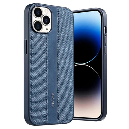 X-LEVEL For iPhone 13 Pro Max Case Leather+TPU Phone Cover Soft Cloth Texture