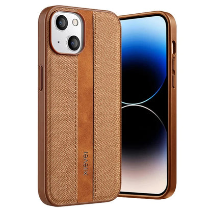 X-LEVEL For iPhone 13 Case Cloth Texture Leather+TPU Protective Cover