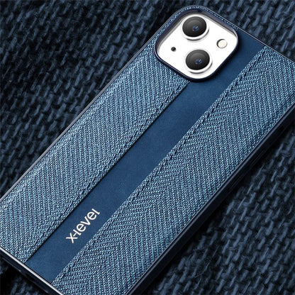 X-LEVEL For iPhone 13 Case Cloth Texture Leather+TPU Protective Cover