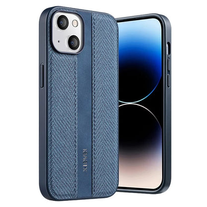 X-LEVEL For iPhone 13 Case Cloth Texture Leather+TPU Protective Cover