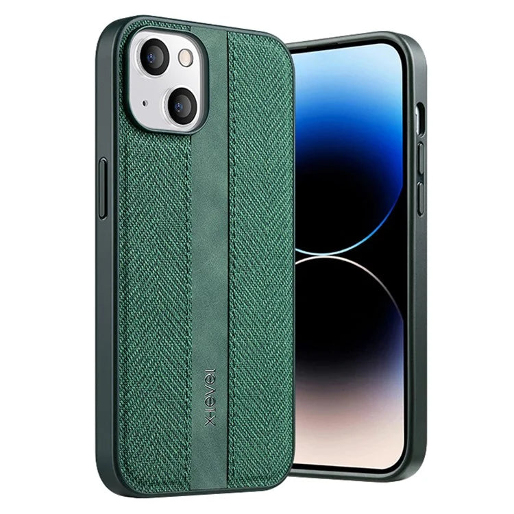 X-LEVEL For iPhone 13 Case Cloth Texture Leather+TPU Protective Cover