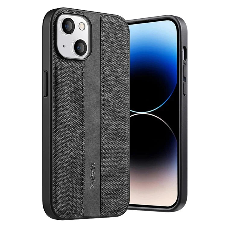X-LEVEL For iPhone 13 Case Cloth Texture Leather+TPU Protective Cover