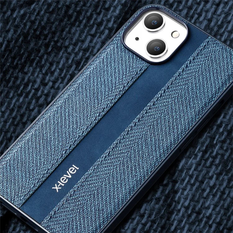 X-LEVEL For iPhone 13 Case Cloth Texture Leather+TPU Protective Cover
