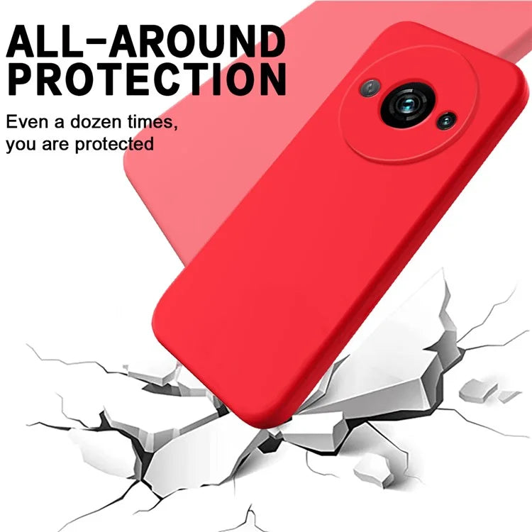 For Xiaomi Redmi A3x 4G Case Liquid Silicone Phone Cover with Wrist Strap