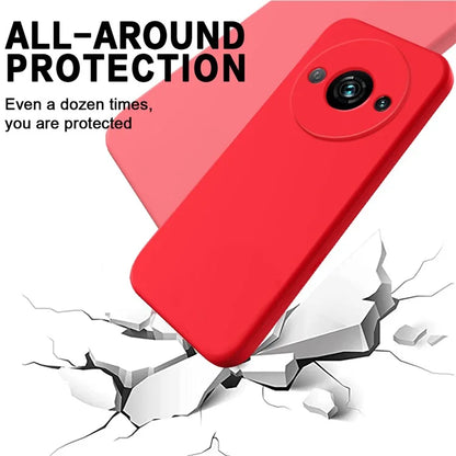 For Xiaomi Redmi A3x 4G Case Liquid Silicone Phone Cover with Wrist Strap