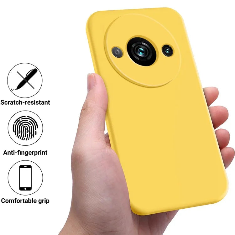 For Xiaomi Redmi A3x 4G Case Liquid Silicone Phone Cover with Wrist Strap