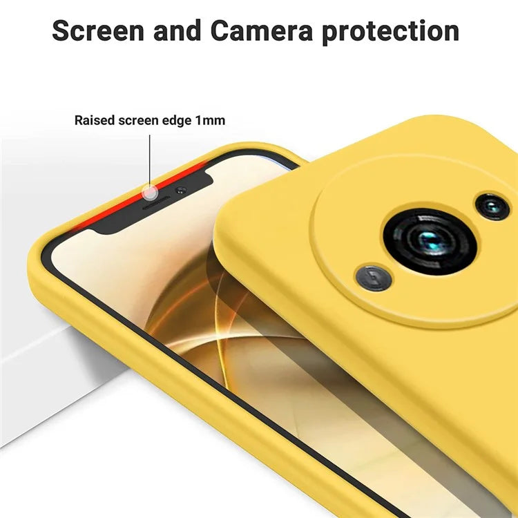For Xiaomi Redmi A3x 4G Case Liquid Silicone Phone Cover with Wrist Strap