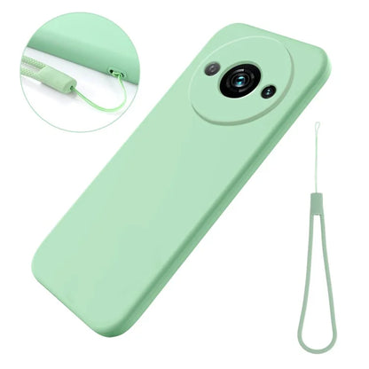 For Xiaomi Redmi A3x 4G Case Liquid Silicone Phone Cover with Wrist Strap