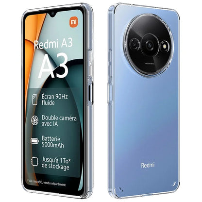 For Xiaomi Redmi A3x 4G Clear Case TPU+Acrylic Phone Cover