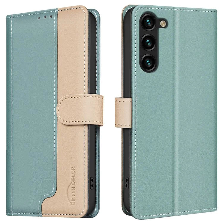 BINFEN COLOR BF33 For Samsung Galaxy S23+ Case Folio Flip Leather Cover RFID Blocking