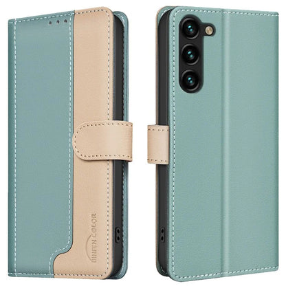 BINFEN COLOR BF33 For Samsung Galaxy S23+ Case Folio Flip Leather Cover RFID Blocking