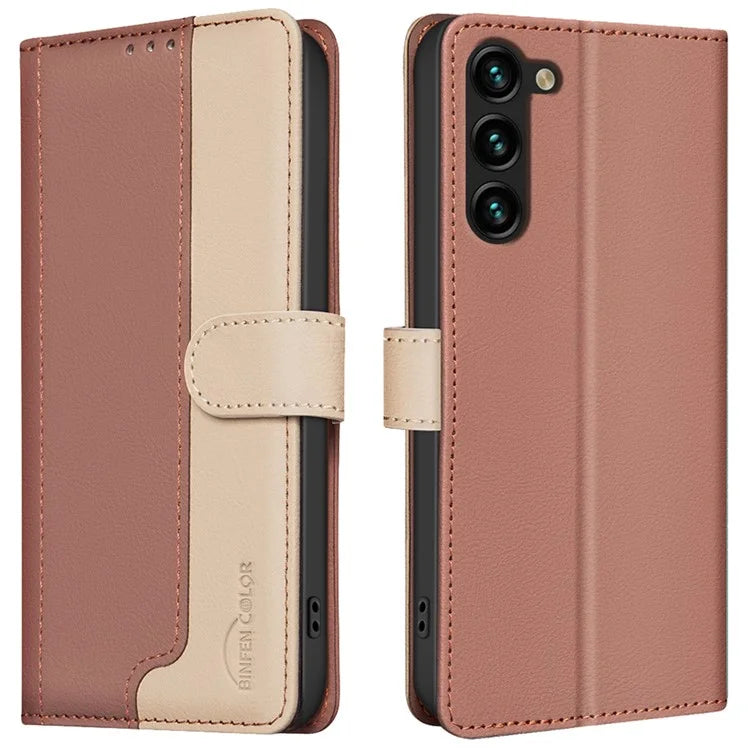BINFEN COLOR BF33 For Samsung Galaxy S23+ Case Folio Flip Leather Cover RFID Blocking