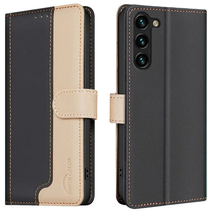 BINFEN COLOR BF33 For Samsung Galaxy S23+ Case Folio Flip Leather Cover RFID Blocking