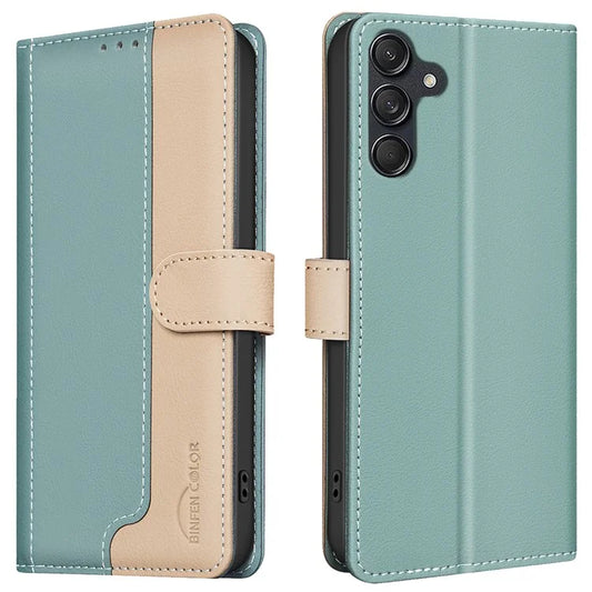 BINFEN COLOR BF33 For Samsung Galaxy A05s 4G Case Leather Phone Cover Dual Color Splicing