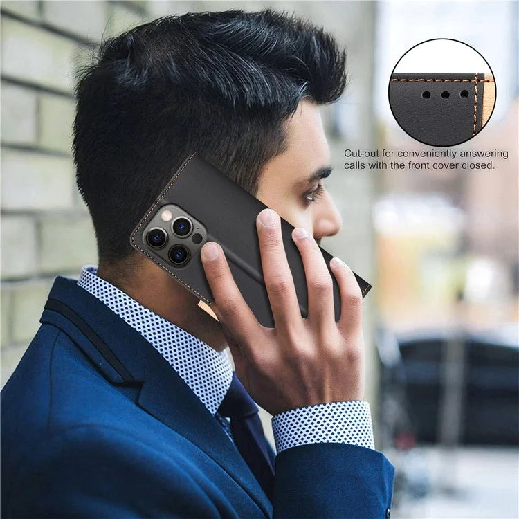 BINFEN COLOR BF33 For iPhone 13 Pro Max Leather Case Wallet Phone Cover RFID Blocking
