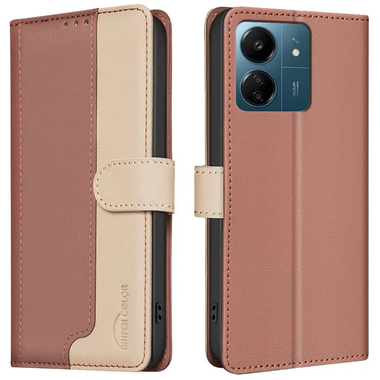 BINFEN COLOR BF33 Case for Xiaomi Poco M6 5G / Redmi 13R 5G / 13C 5G / 13C 4G / Poco C65 4G Leather Cover
