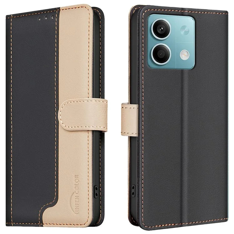 BINFEN COLOR BF33 For Xiaomi Redmi Note 13 4G Wallet Case RFID Blocking Leather Cover