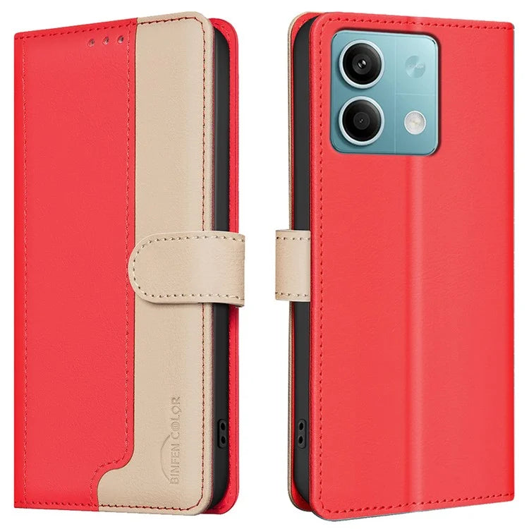 BINFEN COLOR BF33 For Xiaomi Redmi Note 13 4G Wallet Case RFID Blocking Leather Cover