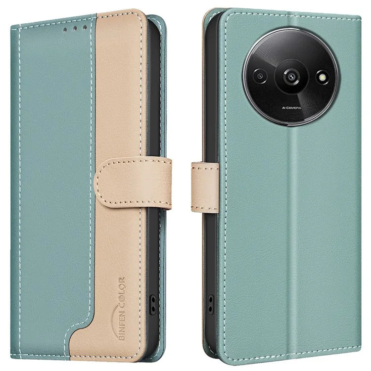 BINFEN COLOR BF33 For Xiaomi Poco C61 4G / Redmi A3 4G Leather Phone Case RFID Blocking